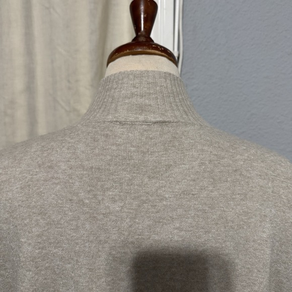 Cyrus Mock Neck Pullover Knit Strechy Sweater Dolman Sleeve Women Small Beige - Picture 9 of 14